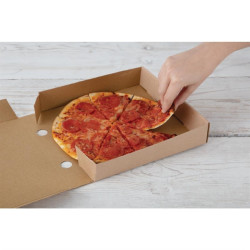 Cartons à pizza kraft Fiesta Compostable 23cm (Lot de 100) 