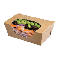 Petites boîtes salade kraft compostables Zest Colpac 500ml (lot de 500) 