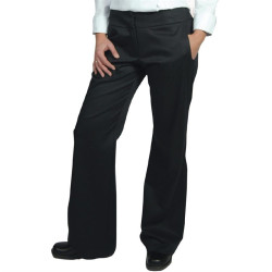 Pantalon de cuisine stretch femme Chaud Devant noir 