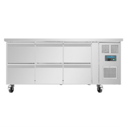 Table réfrigérée GN 1/1 ventilée 6 tiroirs Polar Série U 