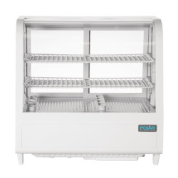 Vitrine réfrigérée de comptoir blanche Polar Série C 100L 