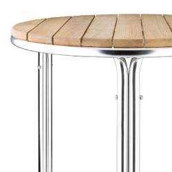 Table ronde en frêne et aluminium Bolero 600mm 