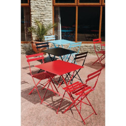 Chaises de terrasse en acier Bolero rouges (Lot de 2) 