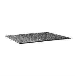 Plateau de table rectangulaire Topalit Smartline 120x80cm granite noir 