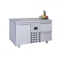 Table réfrigérée monoblock avec porte et tiroirs 281Ltr - Combisteel