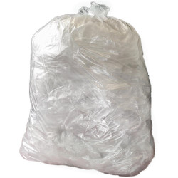 Sacs poubelle recyclés transparents Jantex utilisation intensive 18kg 120L (lot de 200) 